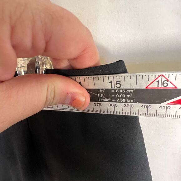 Conrad C Women's Black Faux Wrap Skirt Midi Length Size 12P - Picture 6 of 9